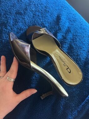 CL by Laundry Black Patent Heels